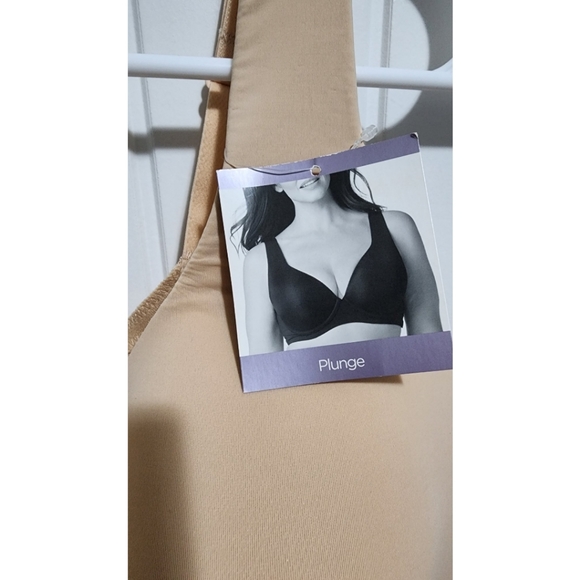 Catherine's plus size bra plunge 50D nude beige NEW NWT underwire RN 99249 4096 - Picture 3 of 4